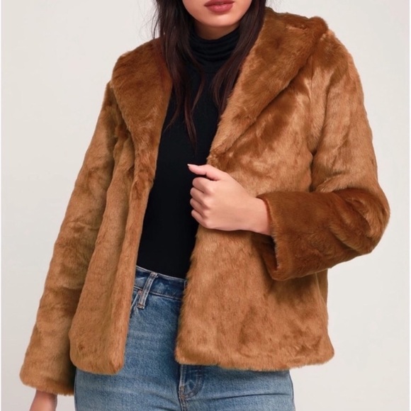 051 NWT Lulus Amuse Society Fur Ever Mine Jacket xs - Picture 2 of 6
